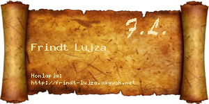 Frindt Lujza névjegykártya